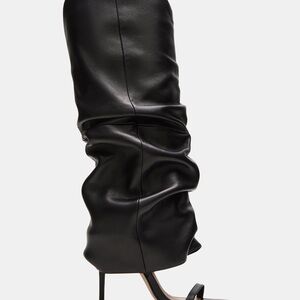 Steve Madden Black Slouch Stiletto Knee-High Boots